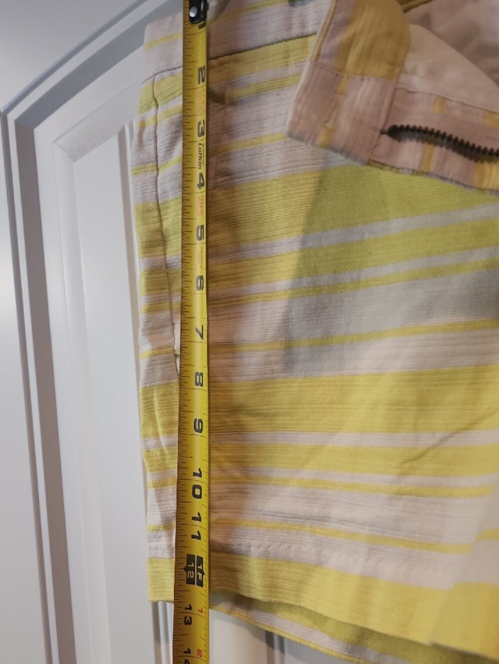 GAP Yellow and White Striped Women's Shorts - Picture 4 of 6